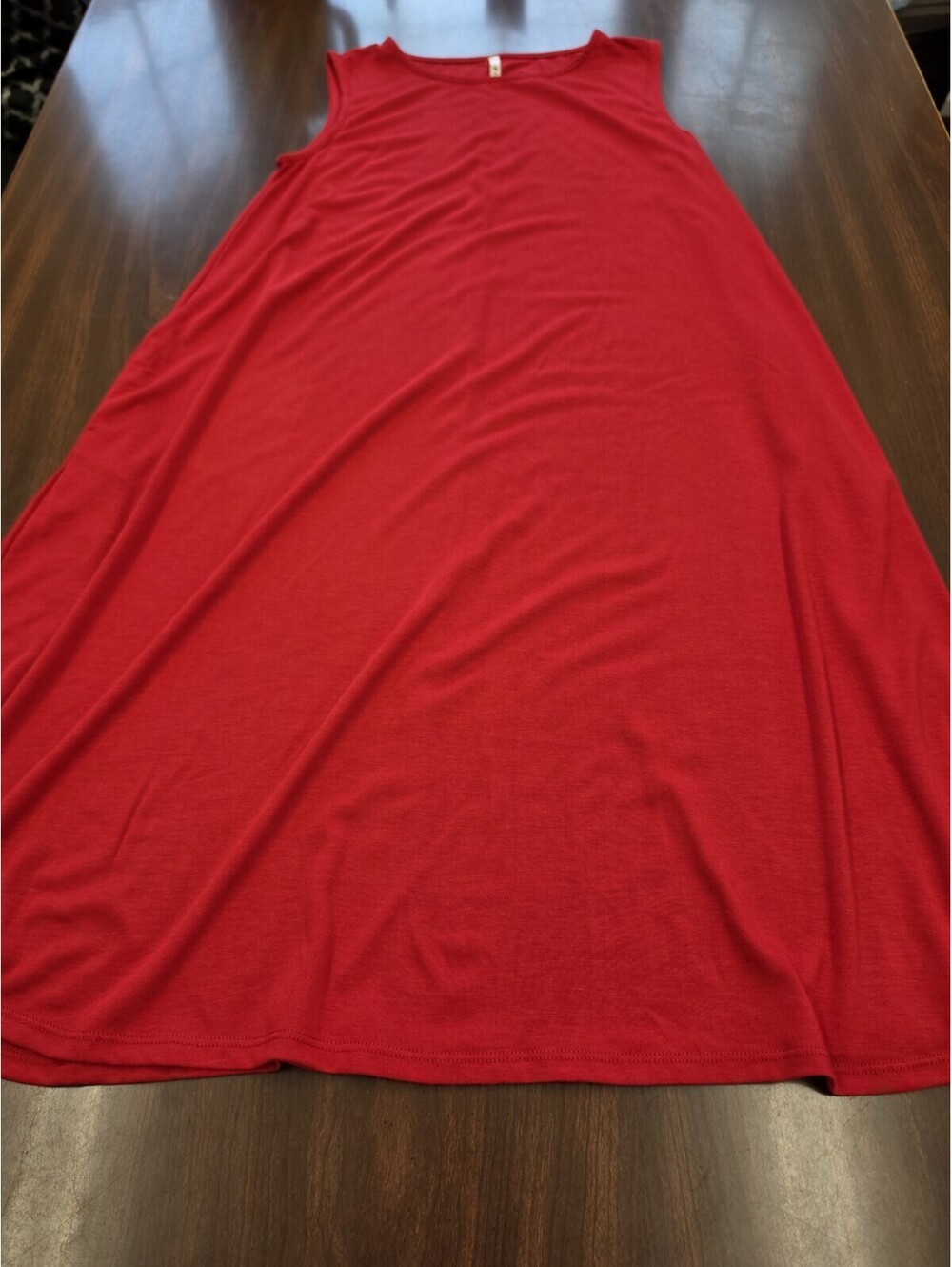 NWOT 42Pops Womens Red Sleeveless Maxi Dress Size S Viscose Blend Long Casual